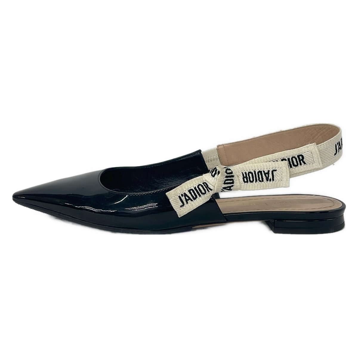 【中古】DIOR/ChristianDior(クリスチャンディオール/ディオール) サンダル シュロの葉/J\u0027ADIOR/アウトソール張替済 黒×象牙色 なめし革