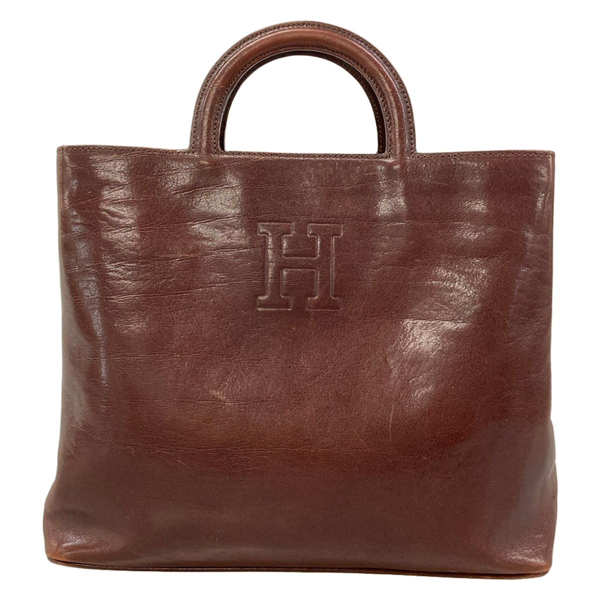 【新着】【中古】HIROFU(ヒロフ) トートバッグ うす暗い赤銅色 なめし革