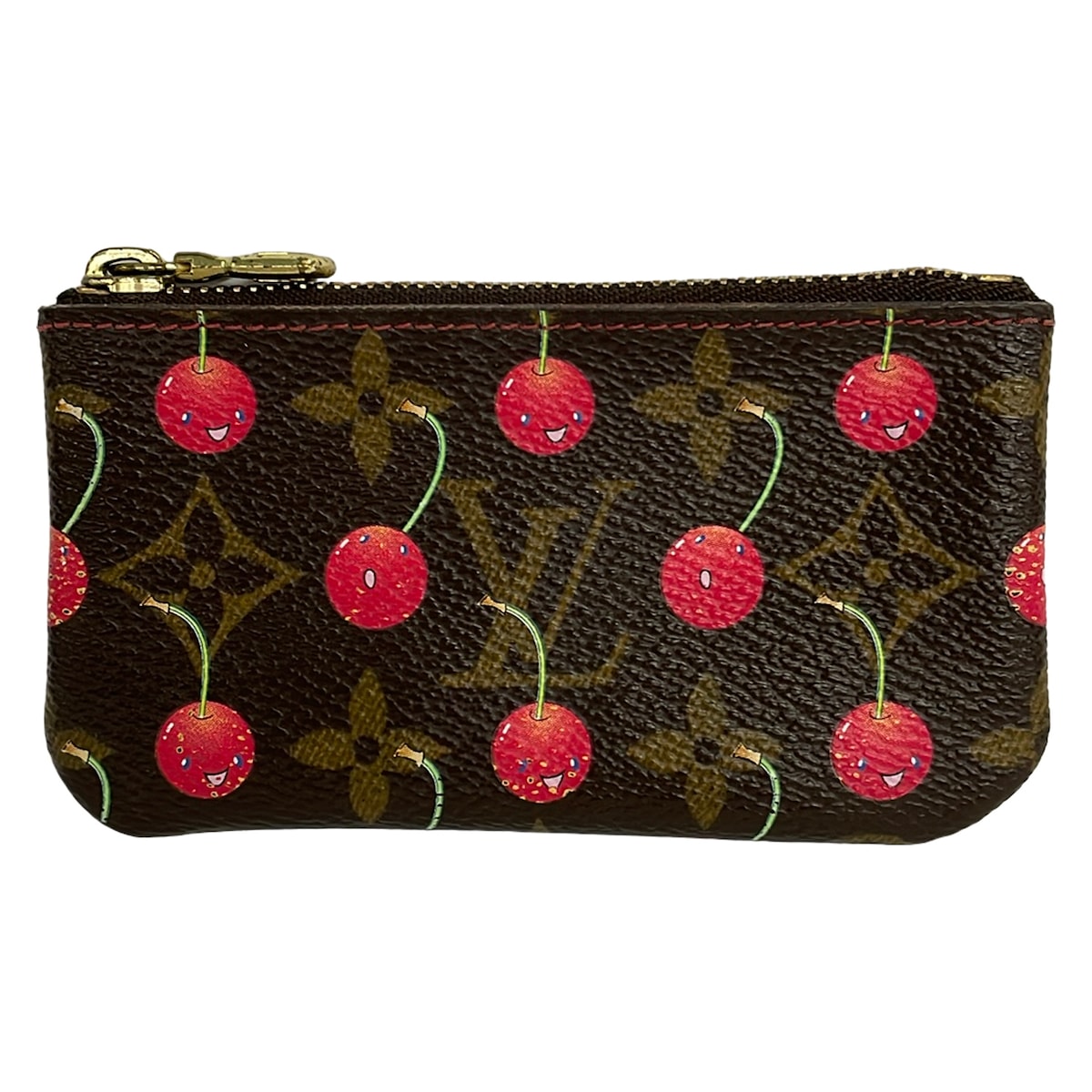 【中古】LOUIS VUITTON(ルイヴィトン) ポシェットクレ コインケース モノグラム桜んぼう