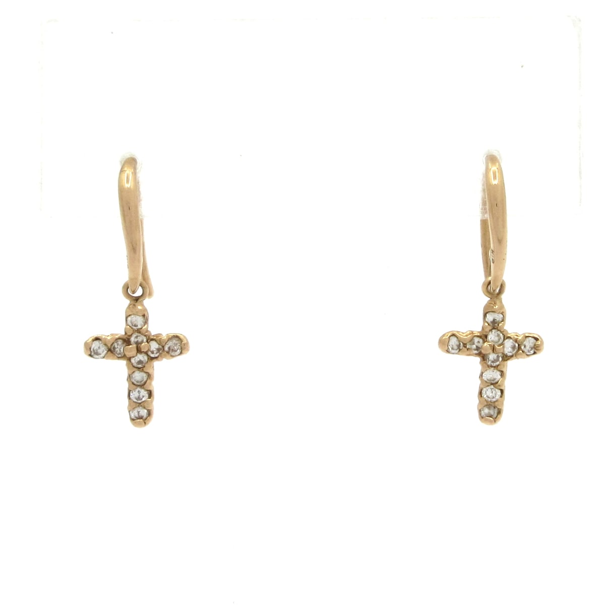 【中古】Unbranded() ピアス 総重量:1.4g/0.10刻印 K18PG×ダイヤモンド|ブランディア 店