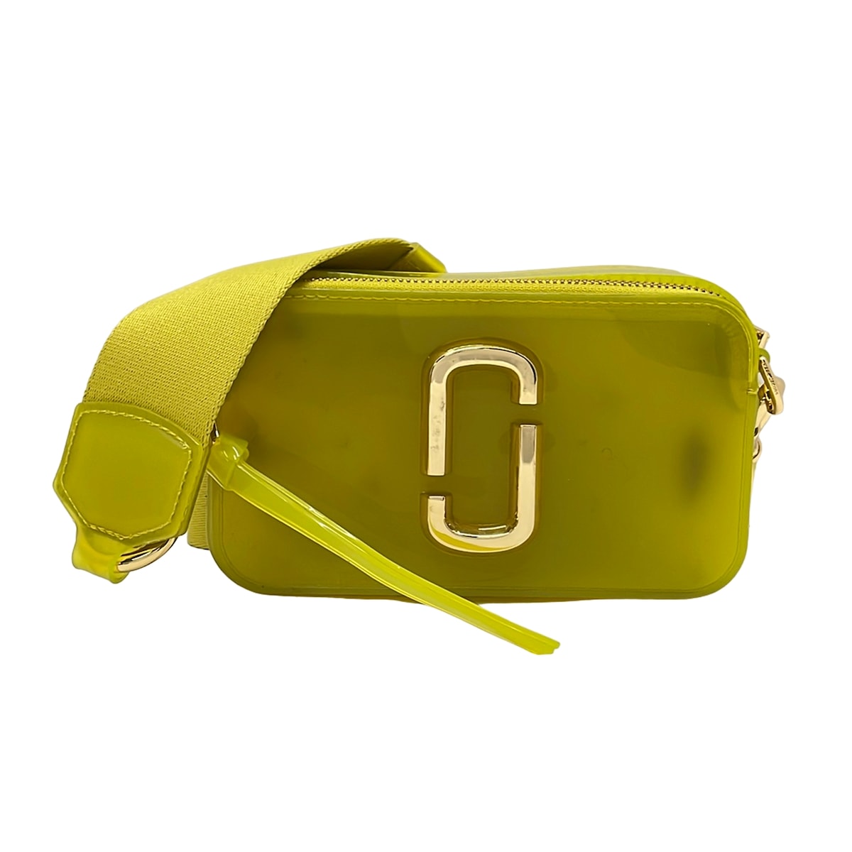 【中古】MARC JACOBS(マークジェイコブス) ザ ジェリー スナップショット ショルダーバッグ イエロー｜ブランディア　店