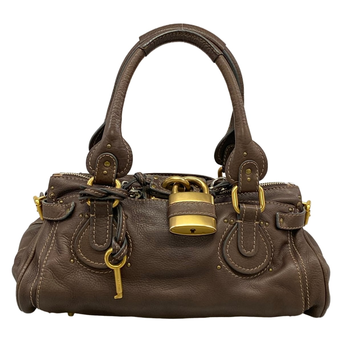 【新着】【中古】Chloe(クロエ) パディントン ハンドバック うす暗い赤銅色 なめし革