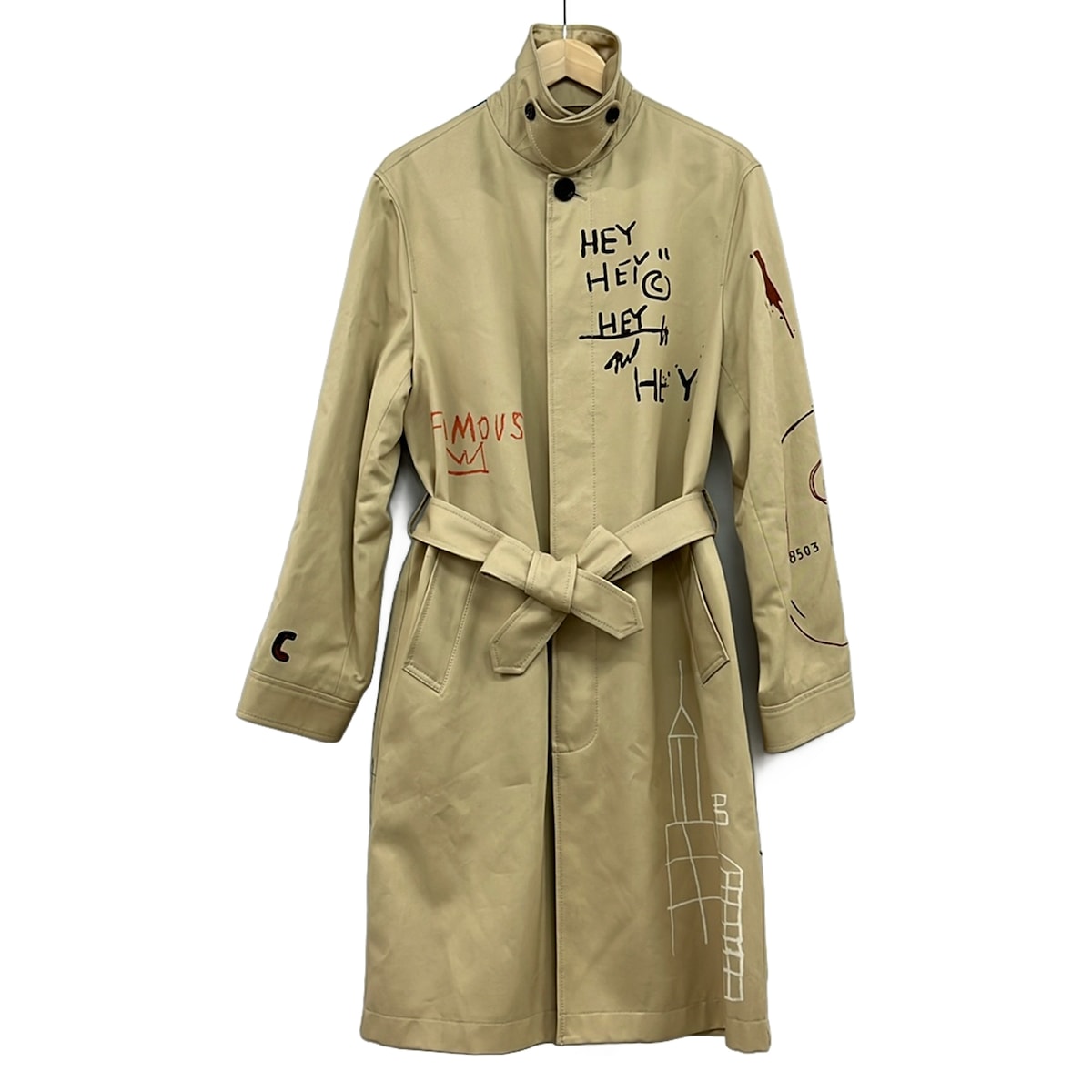 【新着】【中古】COACH(コーチ職) 厚地の外套 長袖/マック厚地の外套/春/秋/JEAN-MICHEL BASQUIAT(バスキア)共同研究 ベージュ
