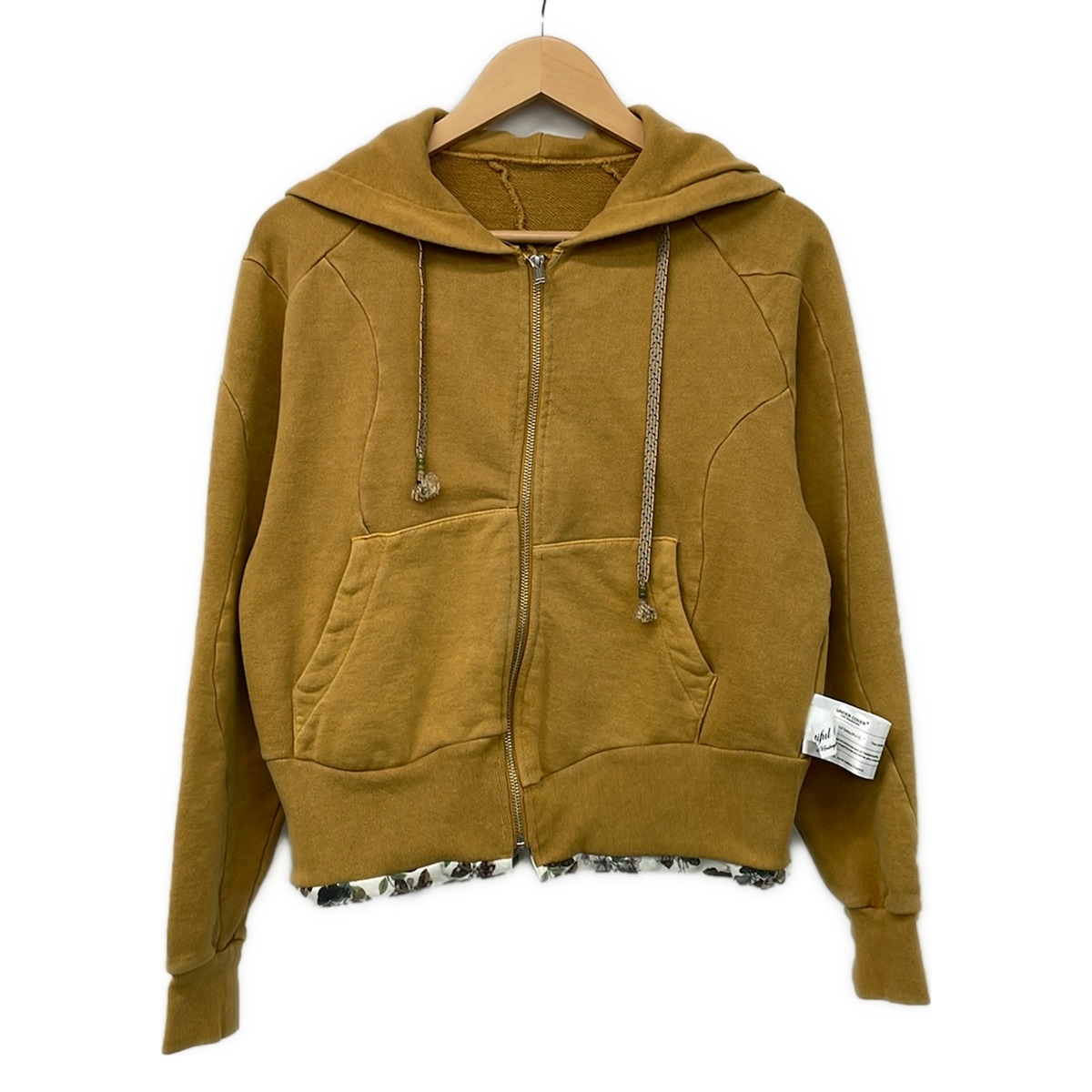 【新着】【中古】UNDER COVER(アンダー取りまかなう) パーカー 長袖/2026SS/but beautiful 6.../えの具工業/クロップド丈 暗然たる黄色