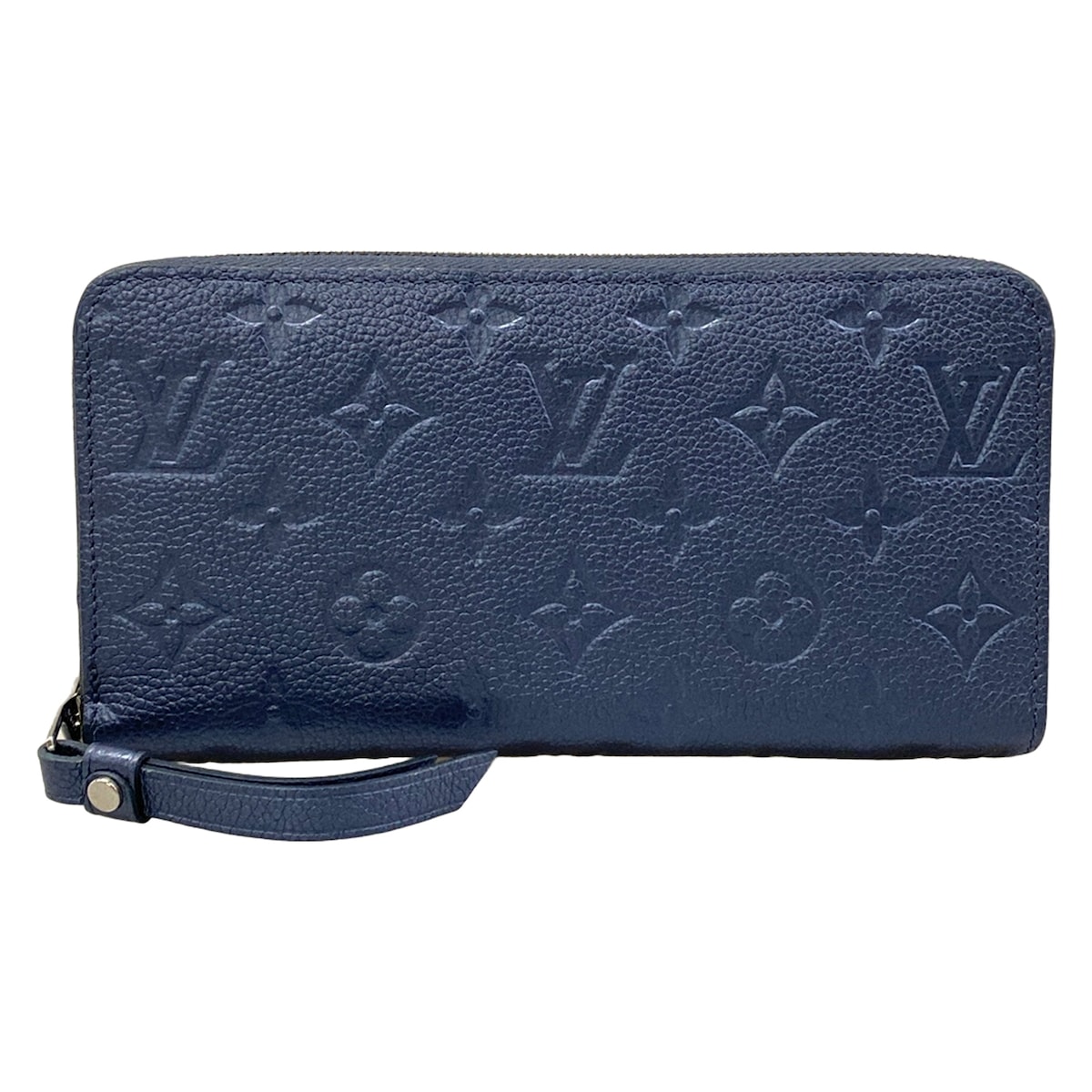 【新着】【中古】LOUIS VUITTON(ルイヴィトン) ジッピーウォレット 長金入れ ネイビーナクレ なめし革、牛皮