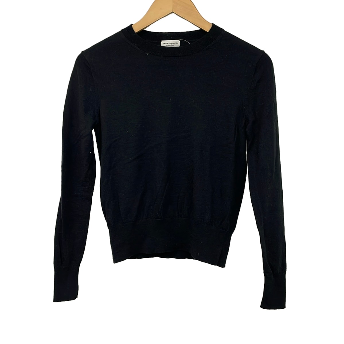 【新着】【中古】DRIES VAN NOTEN(ドリスヴァンノッテン) 長袖セーター クルーネック 黒|ブランディア 店