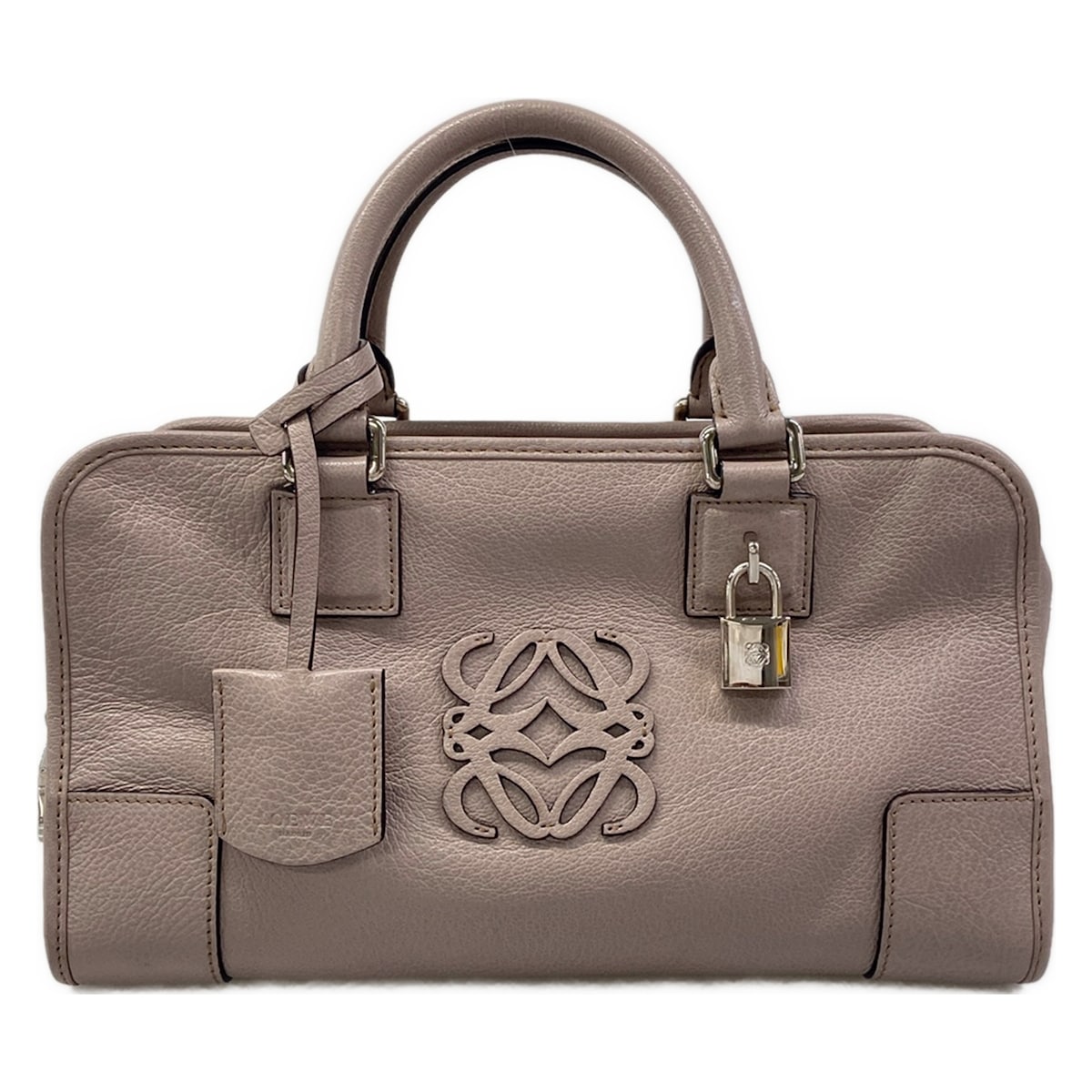 【新着】【中古】LOEWE(ロエベ) アマソナ28 ハンドバック ライトパープル なめし革