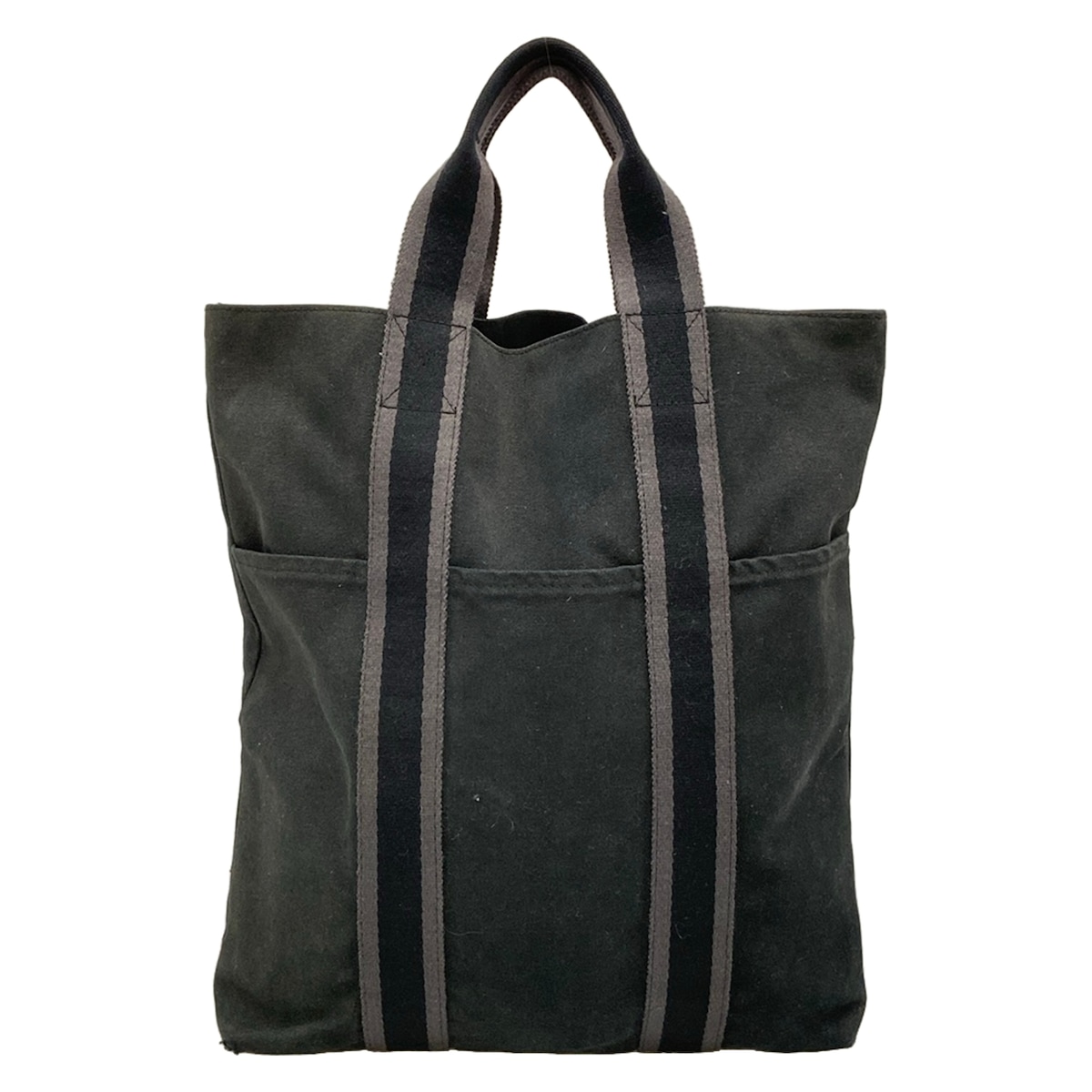 【新着】【中古】HERMES(エルメス) フールトゥカバス トートバッグ 黒×薄墨色