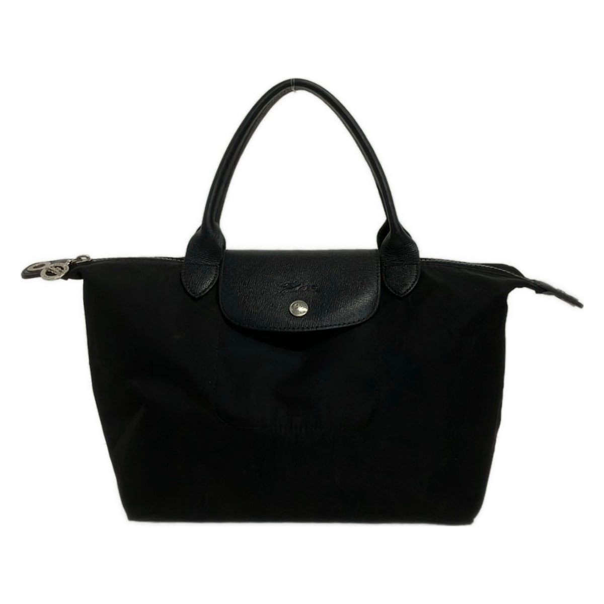 【新着】【中古】LONGCHAMP(ロンシャン) ル・プリアージュネオ ハンドバック 黒 なめし革