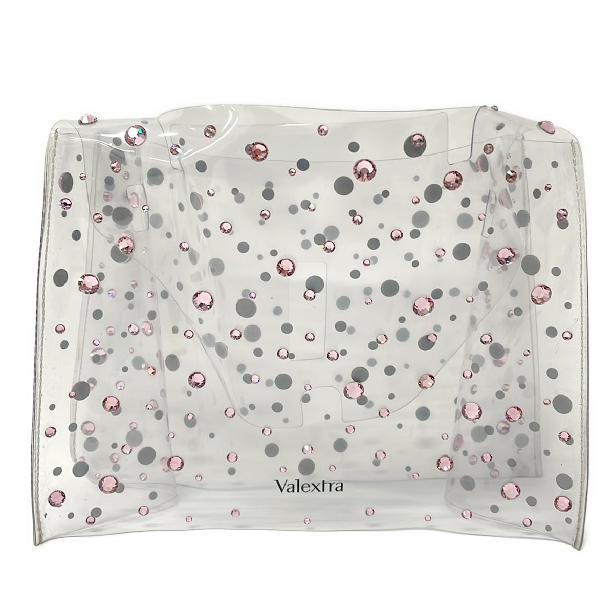 【新着】【中古】Valextra(ヴァレクストラ) 小物 イジィデ用レインカバー/ラインストーン クリア×ピンク|ブランディア 店