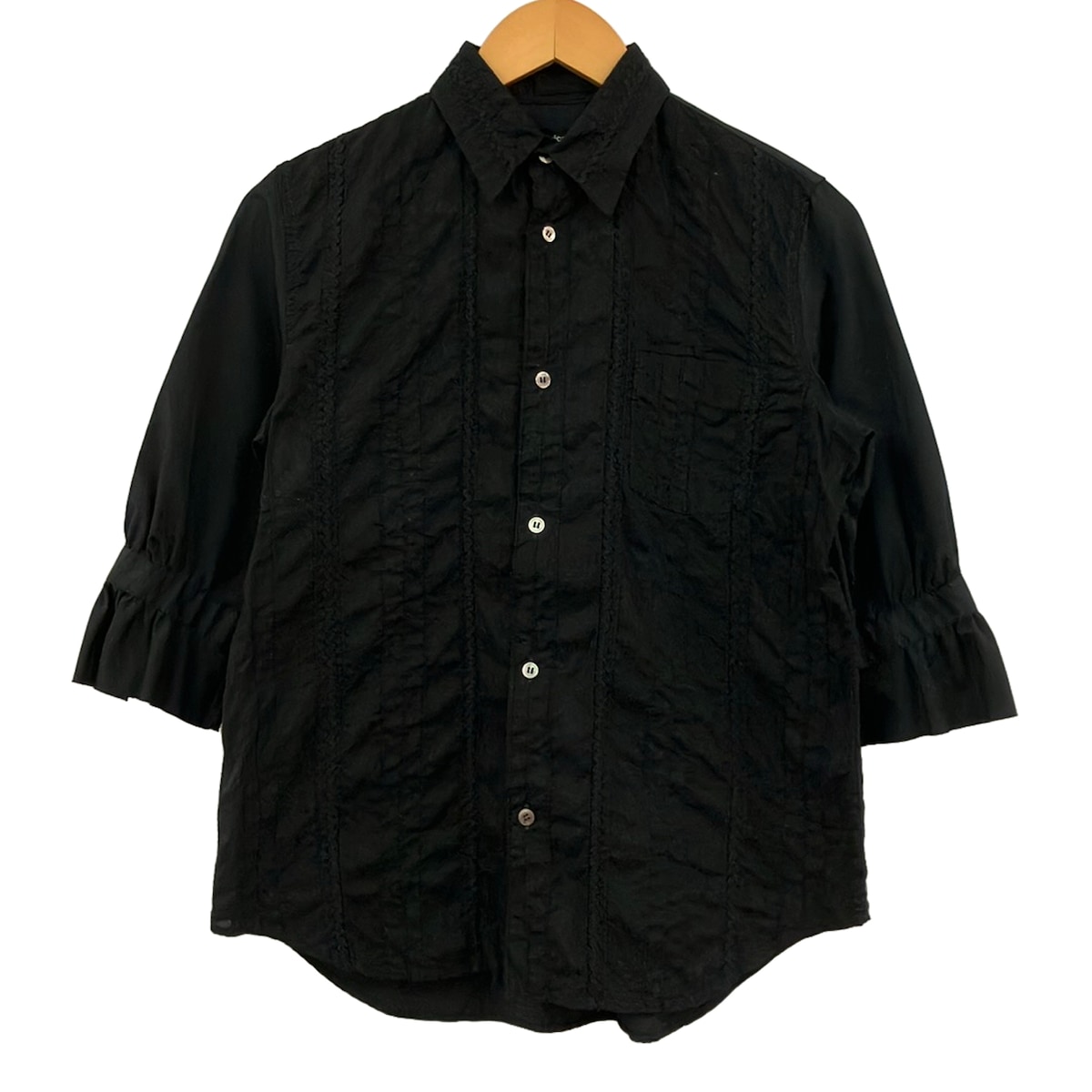 【新着】【中古】tricot COMMEdesGARCONS(トリココムデギャルソン) 長袖シャツブラウス 黒｜ブランディア　店