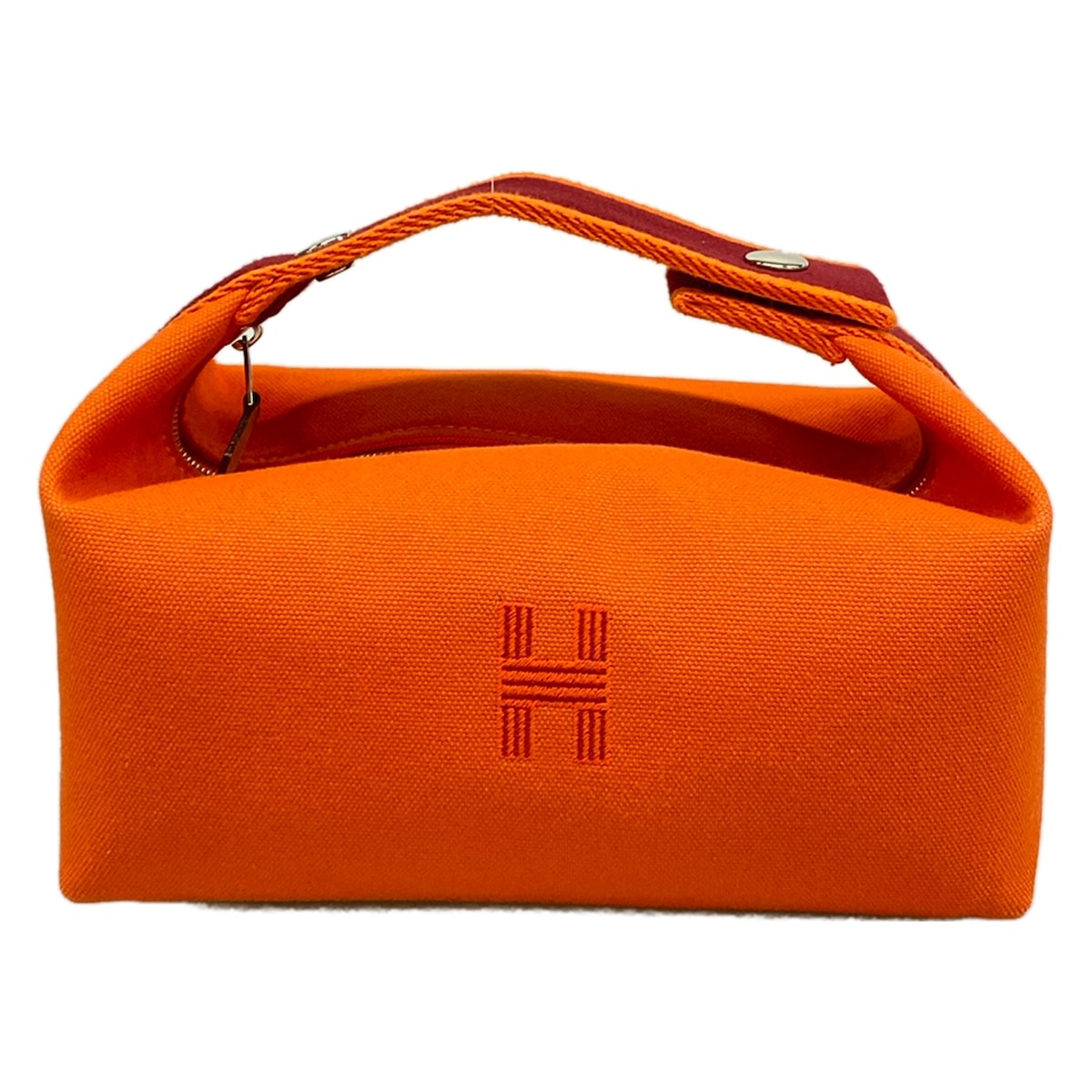 【新着】【中古】HERMES(エルメス) ブリッドアブラックPM ハンドバッグ オレンジ×ボルドー|ブランディア 店