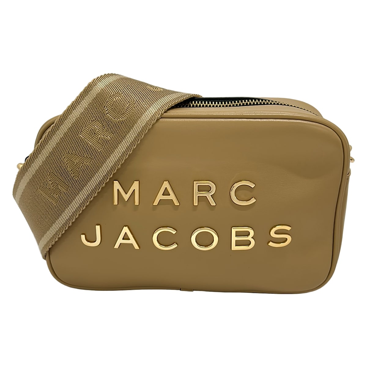 【新着】【中古】MARC JACOBS(マークジェイコブス) パーフェクト フラッシュ クロスボディ ショルダーバッグ ストラップ着脱可 ベージュ&times;黒 レザー｜ブランディア　店