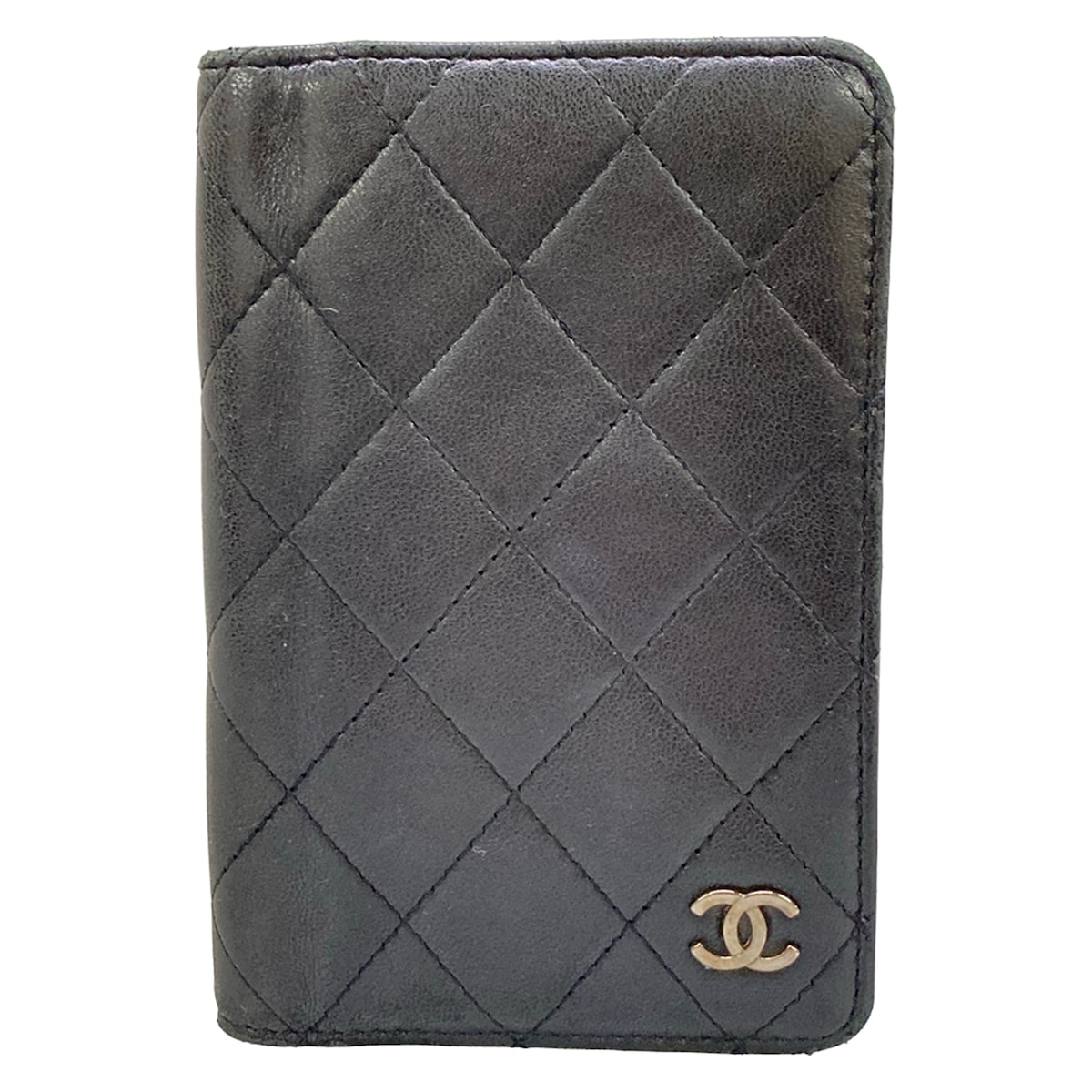 【新着】【中古】CHANEL(シャネル) マトラッセ 手帳 ココマーク/シルバー金具 黒 ラムスキン｜ブランディア　店