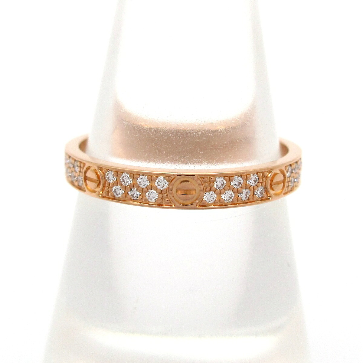 【新着】【中古】Cartier(カルティエ) ミニラブ リング パヴェダイヤ K18PG&times;ダイヤモンド｜ブランディア　店