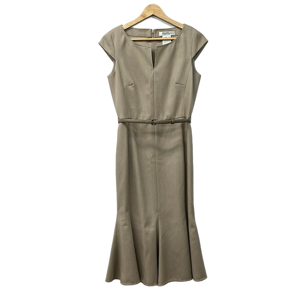 【新着】【中古】Max Mara(マックスマーラ) ワンピース 半袖/ロング グレーベージュ|ブランディア 店