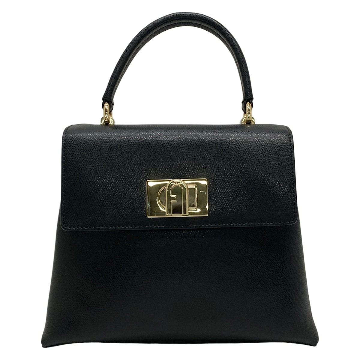 【新着】【中古】FURLA(フルラ) 1927 ハンドバッグ 黒 レザー|ブランディア 店