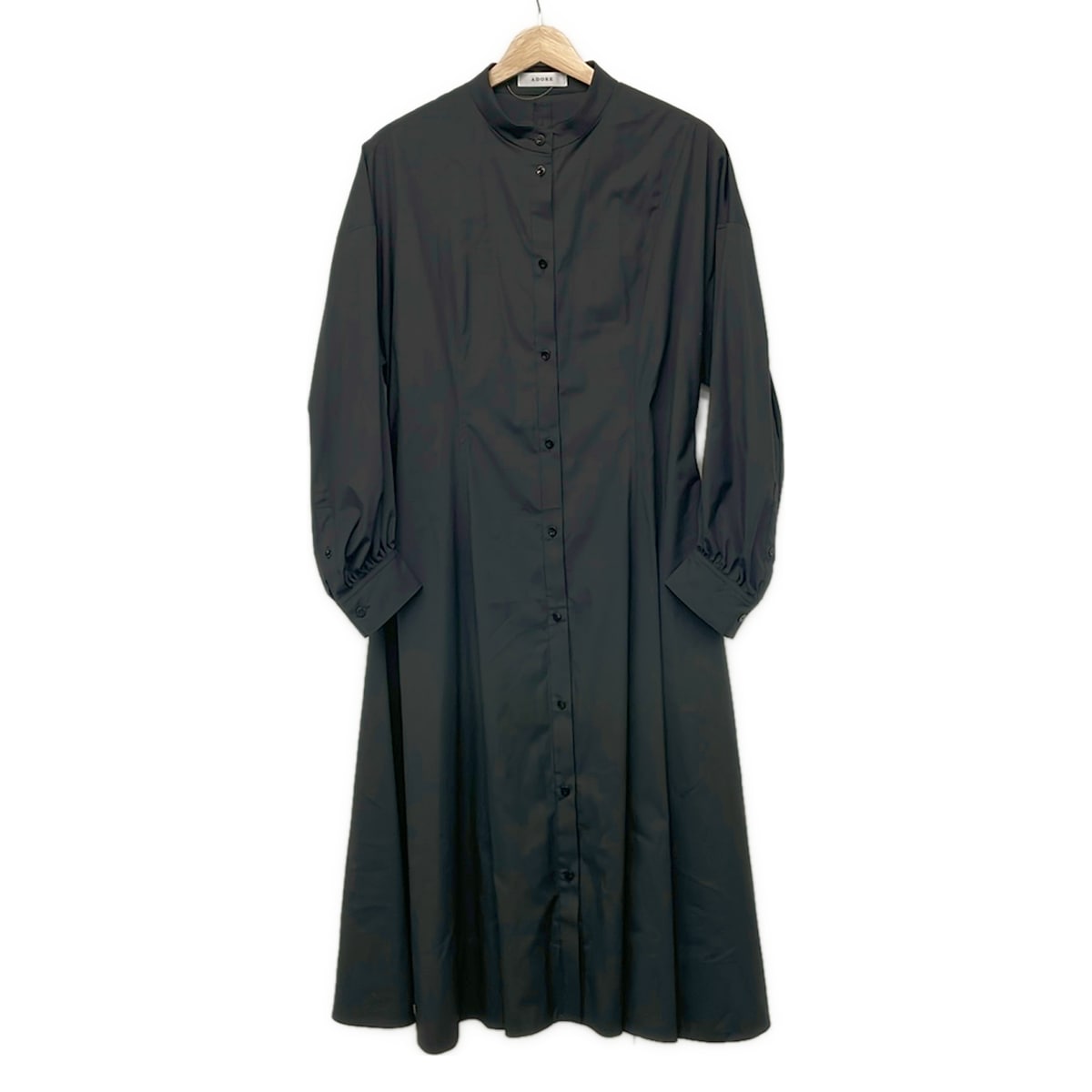 【新着】【中古】ADORE(アドーア) ワンピース レギュラーカラー/長袖/ロング/シャツワンピ 黒｜ブランディア　店