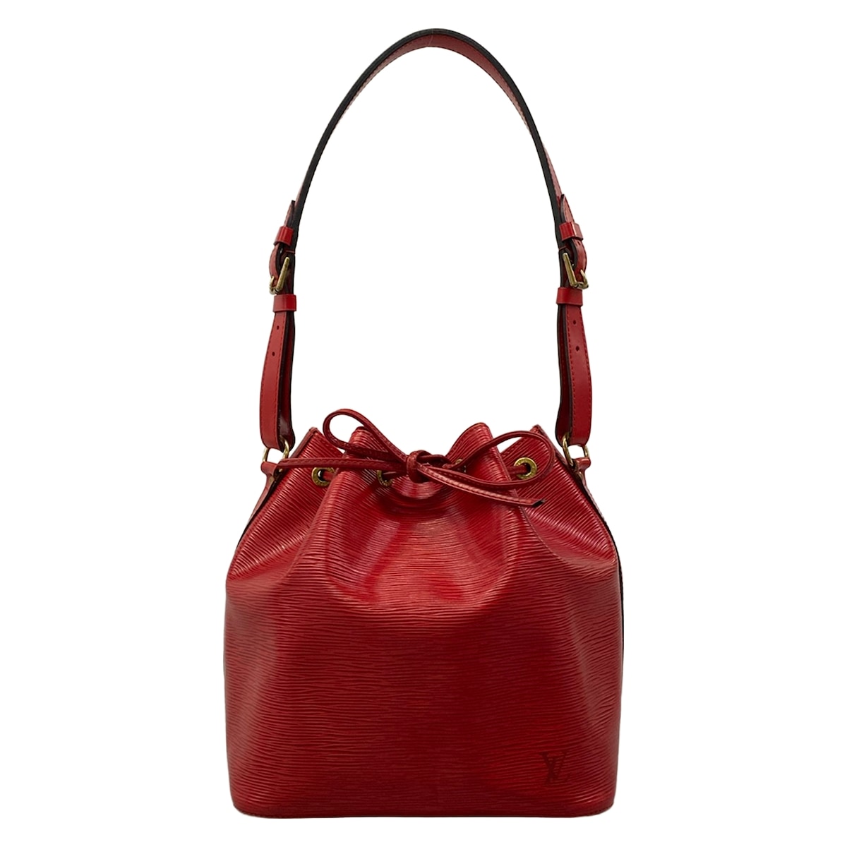 【新着】【中古】LOUIS VUITTON(ルイヴィトン) プチノエ ショルダーバッグ カスティリアンレッド レザー｜ブランディア　店
