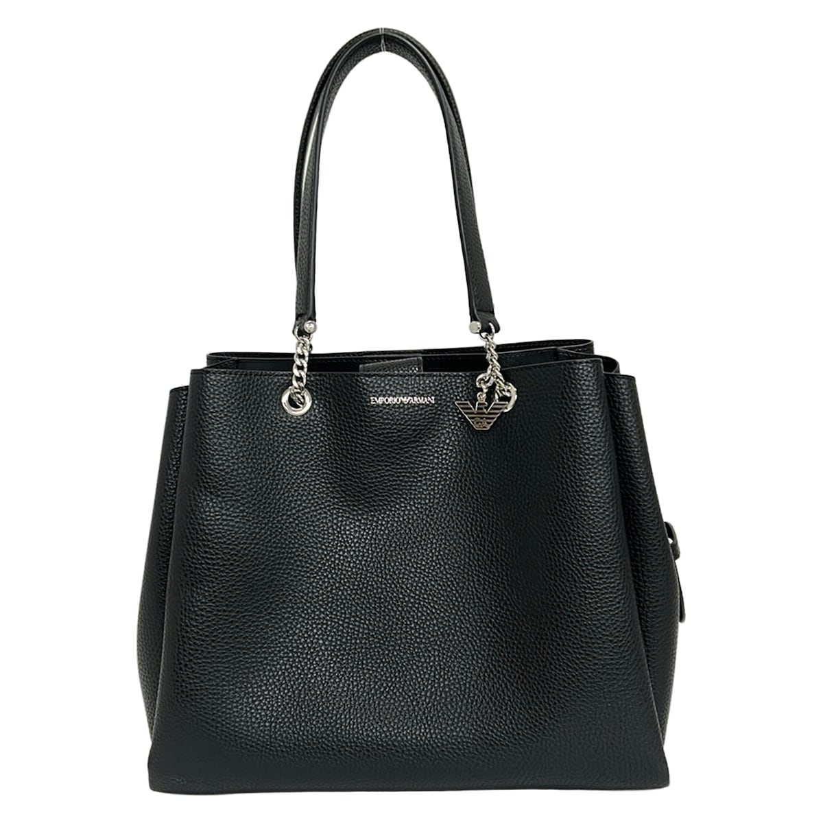【新着】【中古】EMPORIOARMANI(エンポリオアルマーニ) トートバッグ 黒 レザー｜ブランディア　店