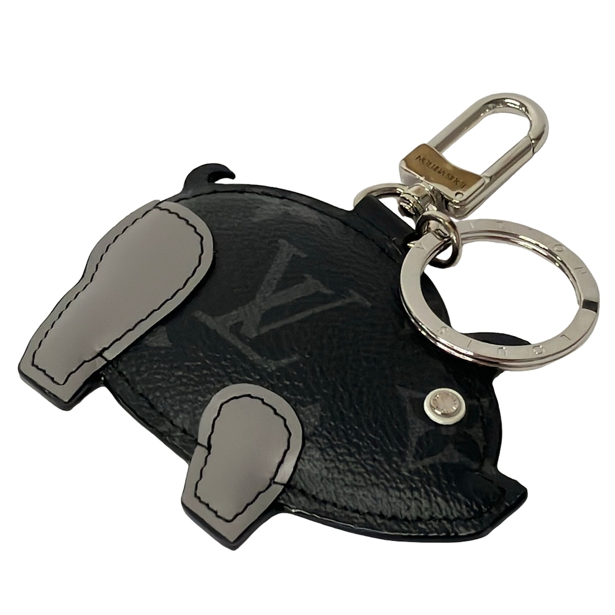 【新着】【中古】LOUIS VUITTON(ルイヴィトン) ポルト クレ・アニマル ピッグ キーホルダー(チャーム) モノグラム・エクリプス|ブランディア 店