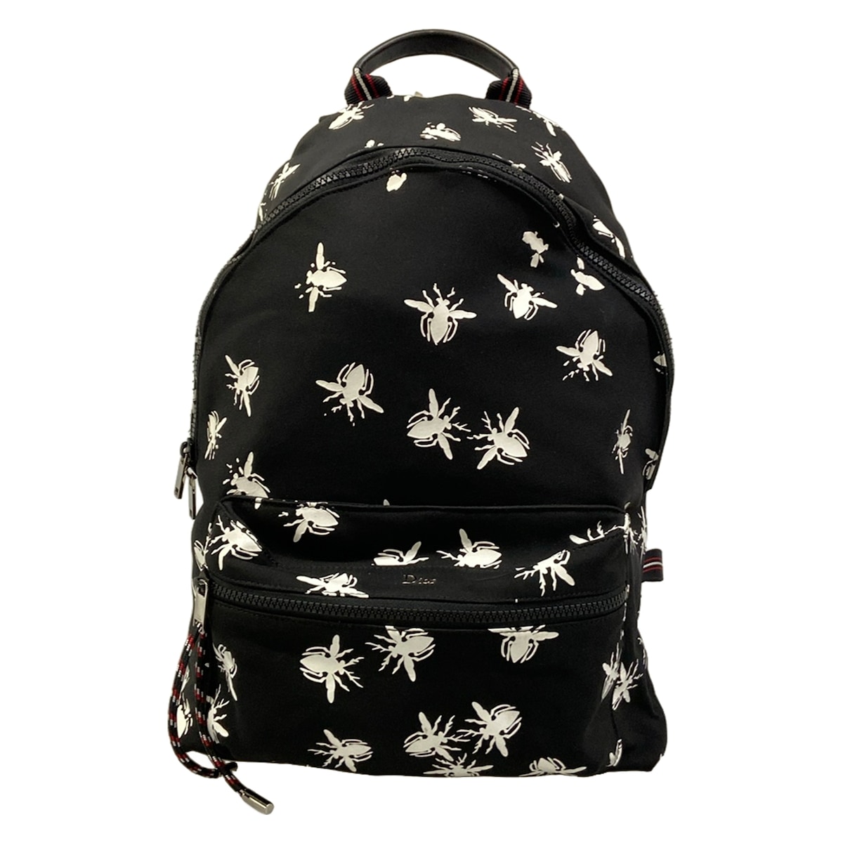 【新着】【中古】Dior HOMME(ディオールオム) リュックサック ハチ(蜂)/ビー 黒×白×レッド レザー|ブランディア 店