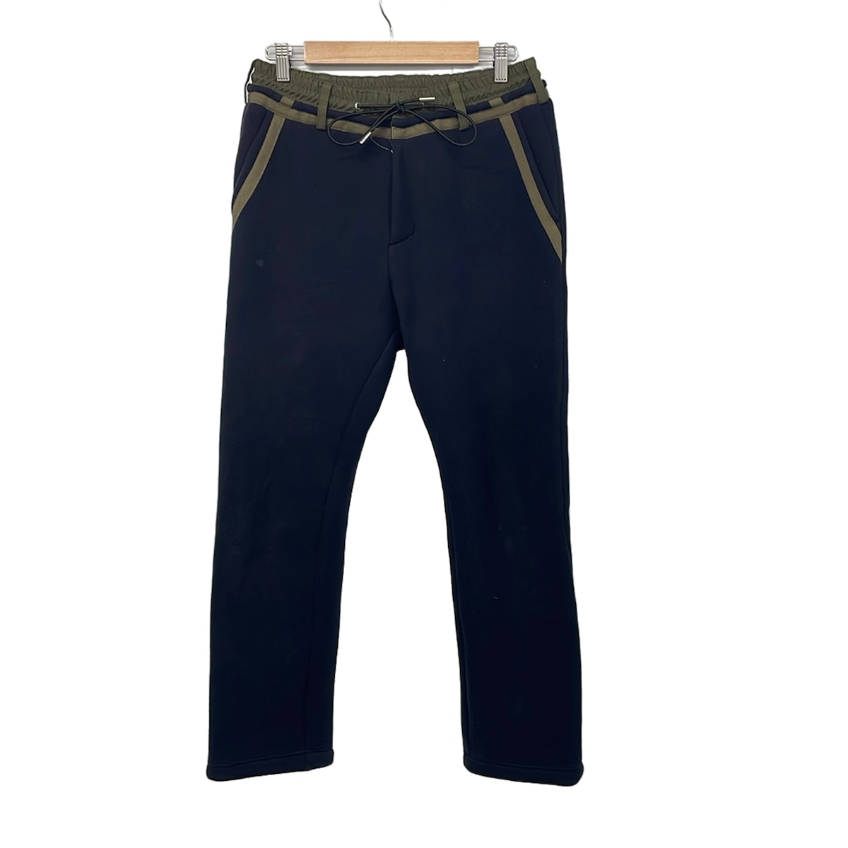 【新着】【中古】Sacai(サカイ) パンツ フルレングス/ウエストゴム ダークネイビー&times;カーキ｜ブランディア　店