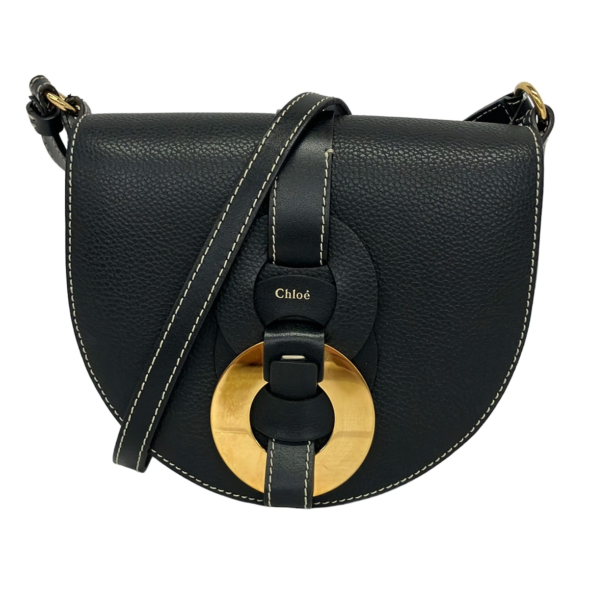 【新着】【中古】Chloe(クロエ) ダリルスモールサドルバッグ ショルダーバッグ 黒 レザー|ブランディア 店
