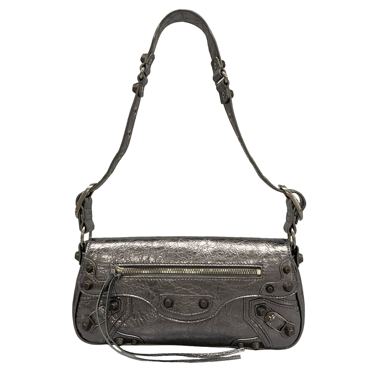 【新着】【中古】BALENCIAGA(バレンシアガ) ル カゴール スモールスリングバッグ ショルダーバッグ シルバー レザー|ブランディア 店