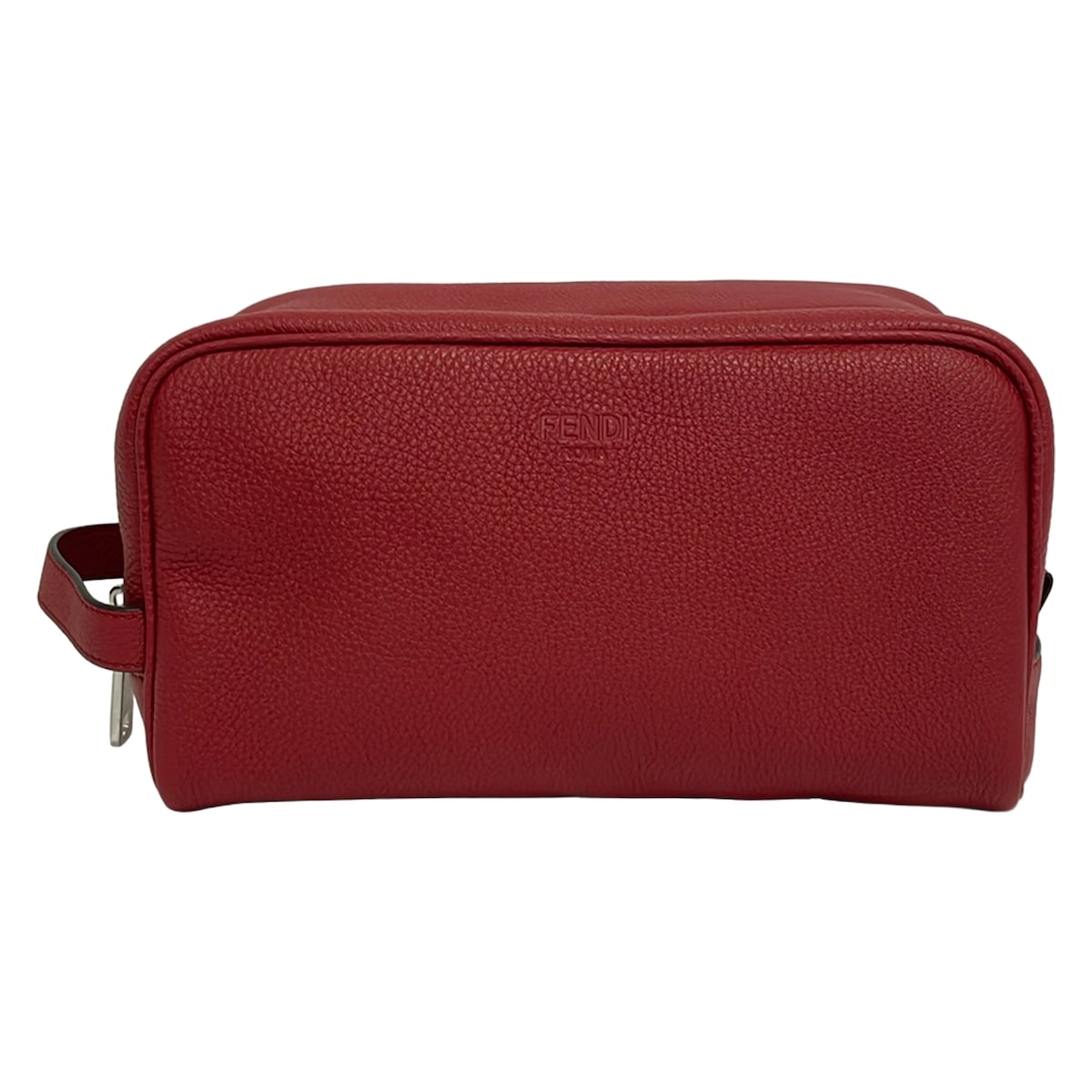 【新着】【中古】FENDI(フェンディ) セカンドバッグ トラベルポーチ レッド レザー｜ブランディア　店