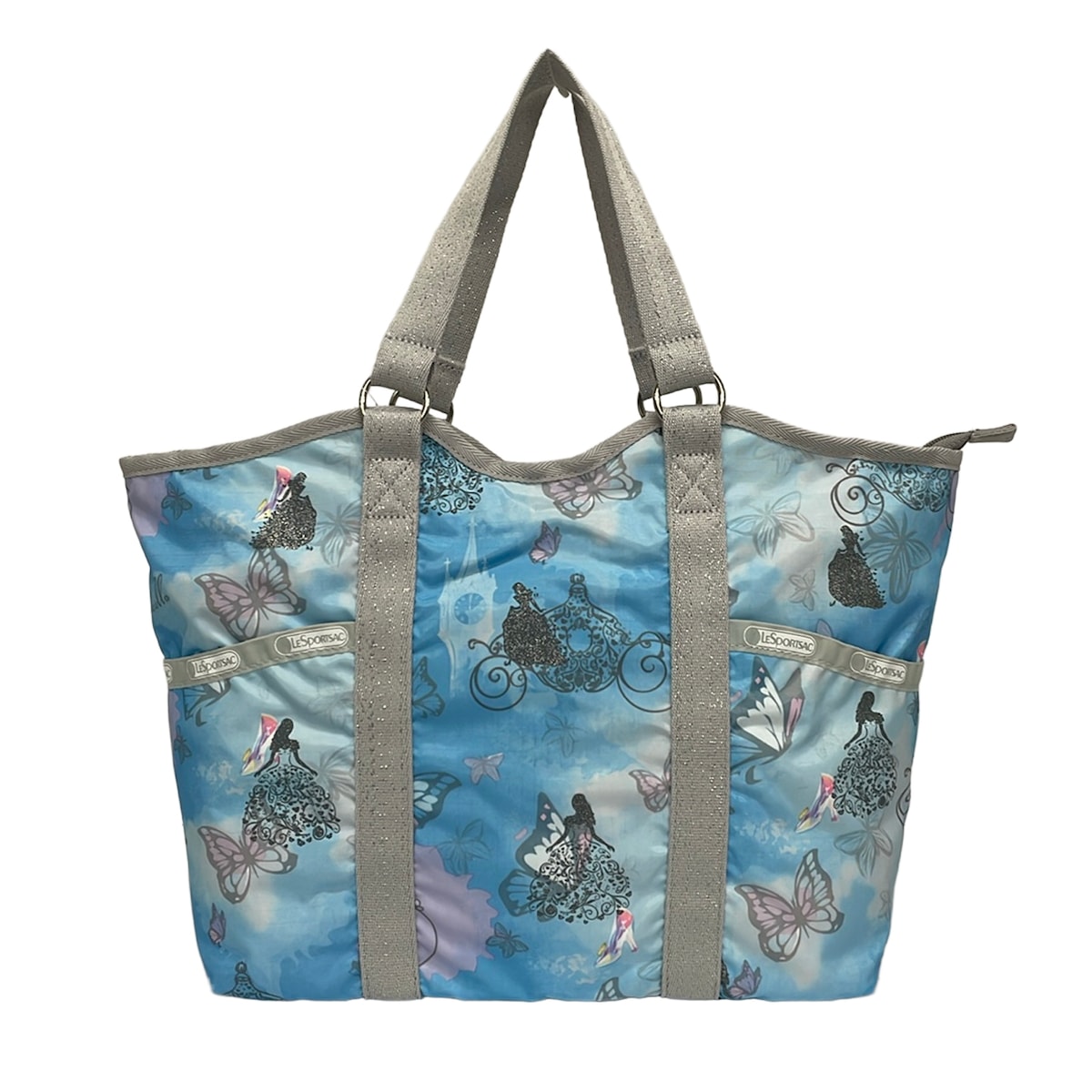 【新着】【中古】LESPORTSAC(レスポートサック) ハンドバッグ Disney/シンデレラ ライトブルー×パープル×マルチ|ブランディア 店
