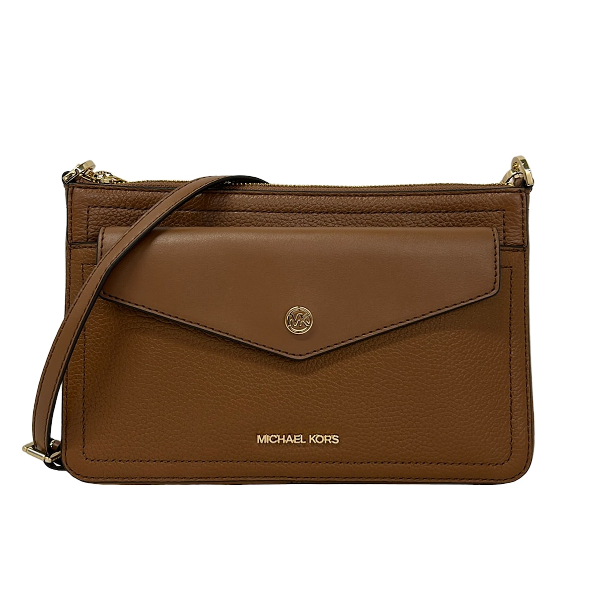 【新着】【中古】MICHAEL KORS(マイケルコース) ショルダーバッグ ストラップ着脱可 ブラウン レザー｜ブランディア　店