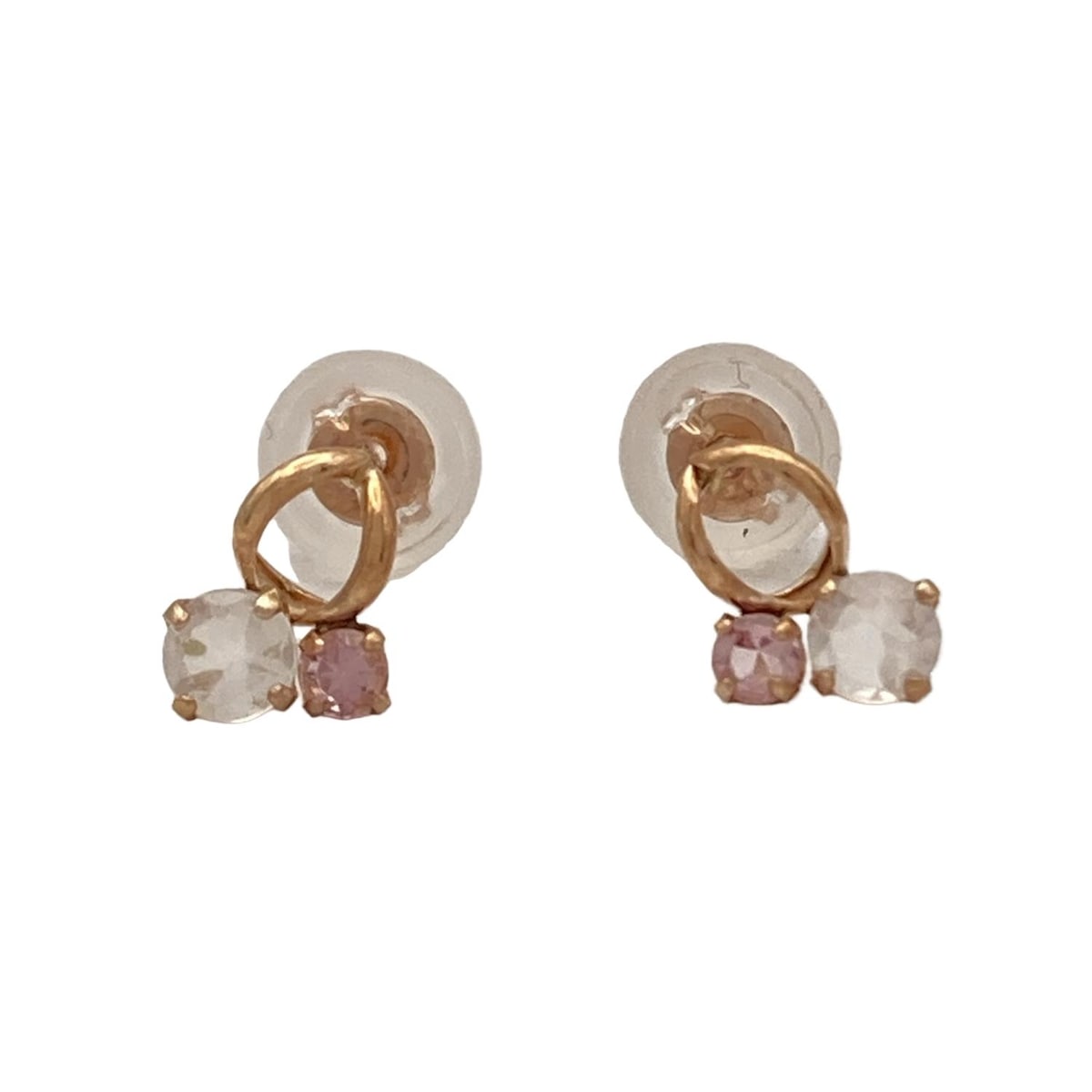 ミンティア☆Samantha Tiara 10白金ホワイトゴールド☆ピアス K10 YG フラワーパールピアス(FREE K10 イエロー): Samantha