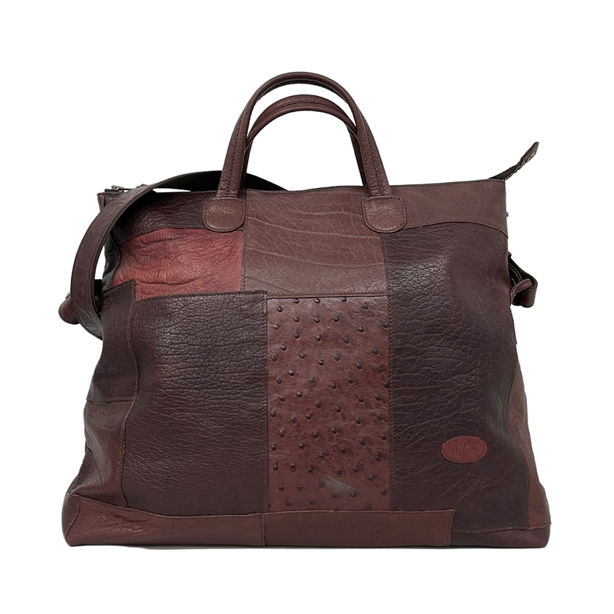 【中古】IBIZA(イビザ) ハンドバッグ 2way/パッチワーク ボルドー レザー