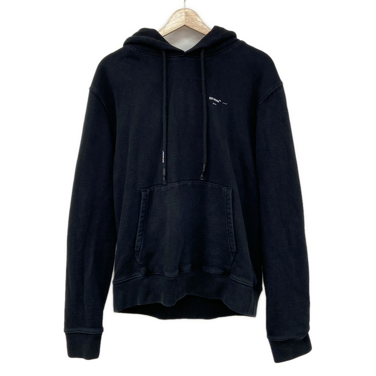 【中古】Off-White(象牙色) パーカー 長袖 黒