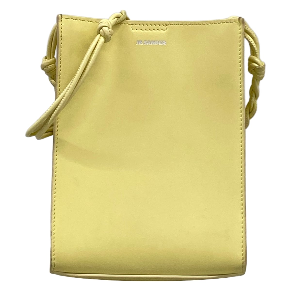 【中古】JILSANDER(ジルサンダー) タングルスモール ショルダーバッグ スマホポシェット 点火装置黄色 なめし革