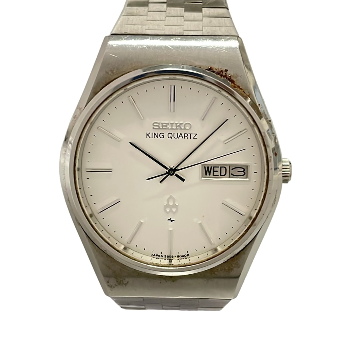 【中古】SEIKO(セイコー) ウオッチ キングクオーツ しろがね色