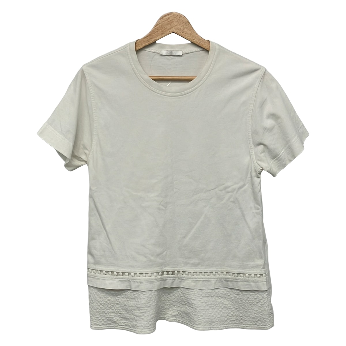 【新着】【中古】Chloe(クロエ) 半袖カットソー 刺しゅう 白