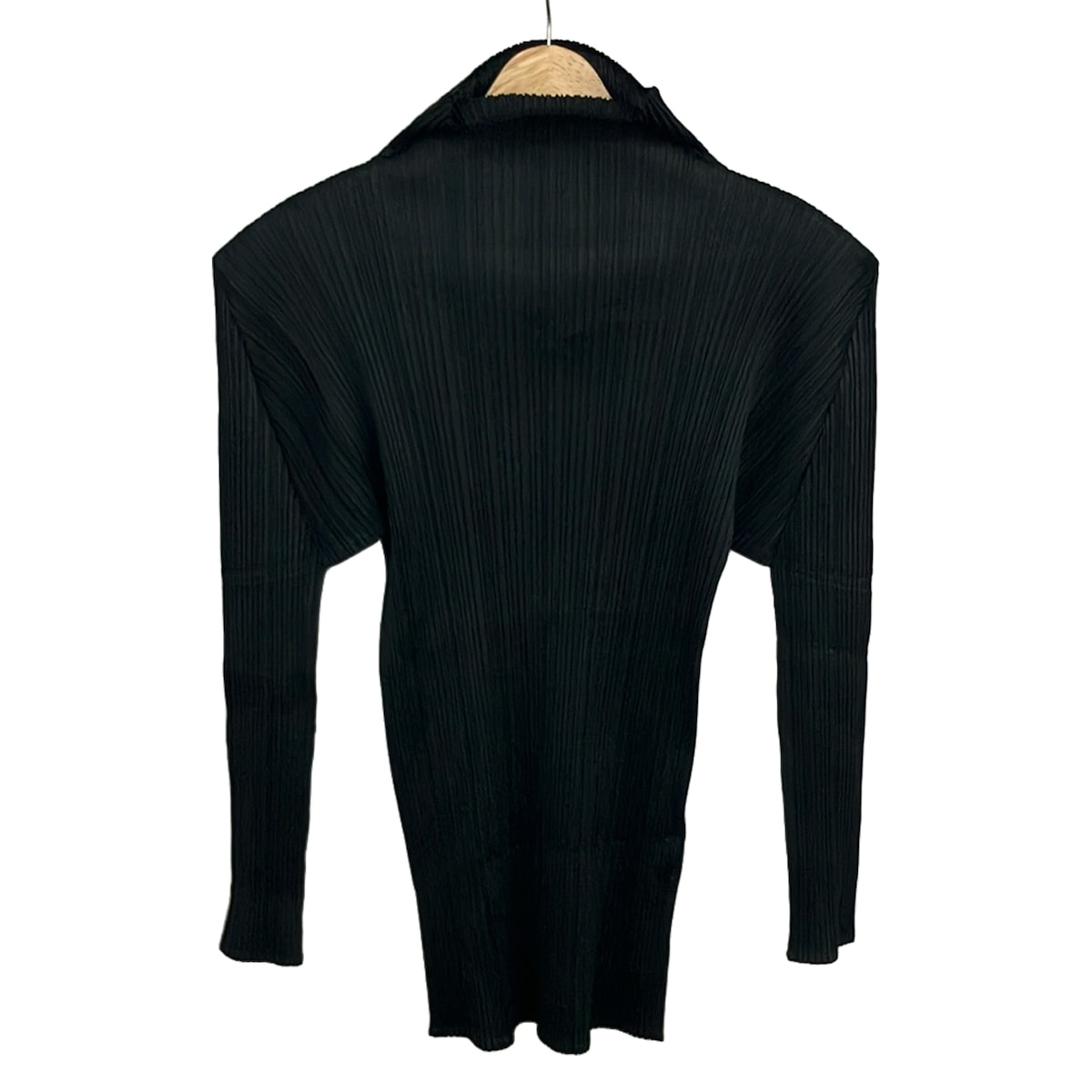 【中古】PLEATS PLEASE(筋目プリーズ) 長袖カットソー ハイネック/筋目 黒