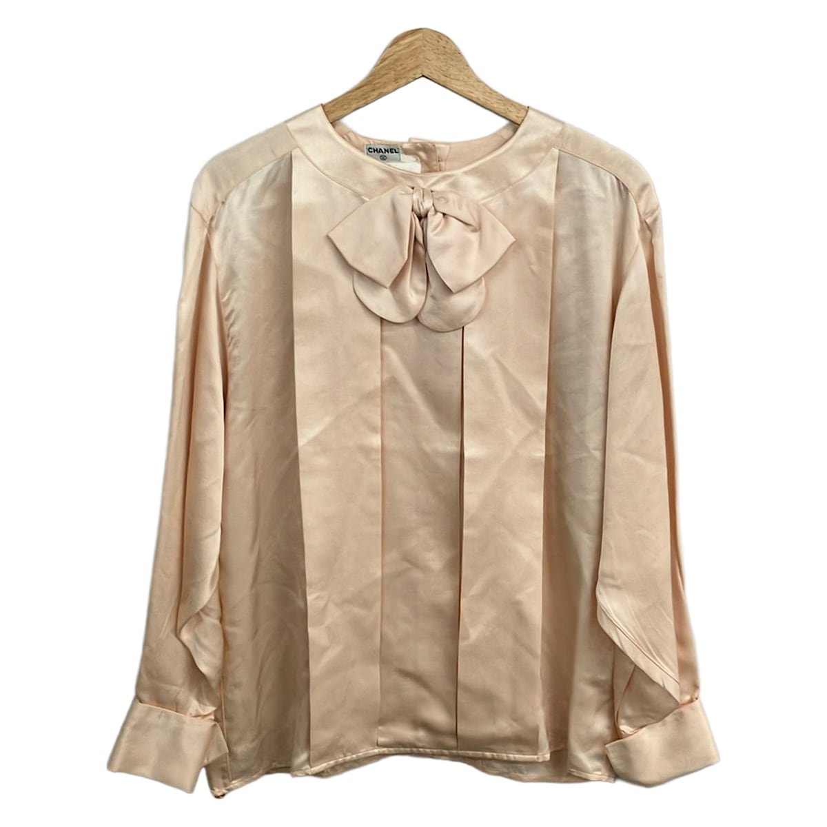 【中古】CHANEL(シャネル) 長袖シャツブラウス シルク/リボン ピンク|ブランディア 店
