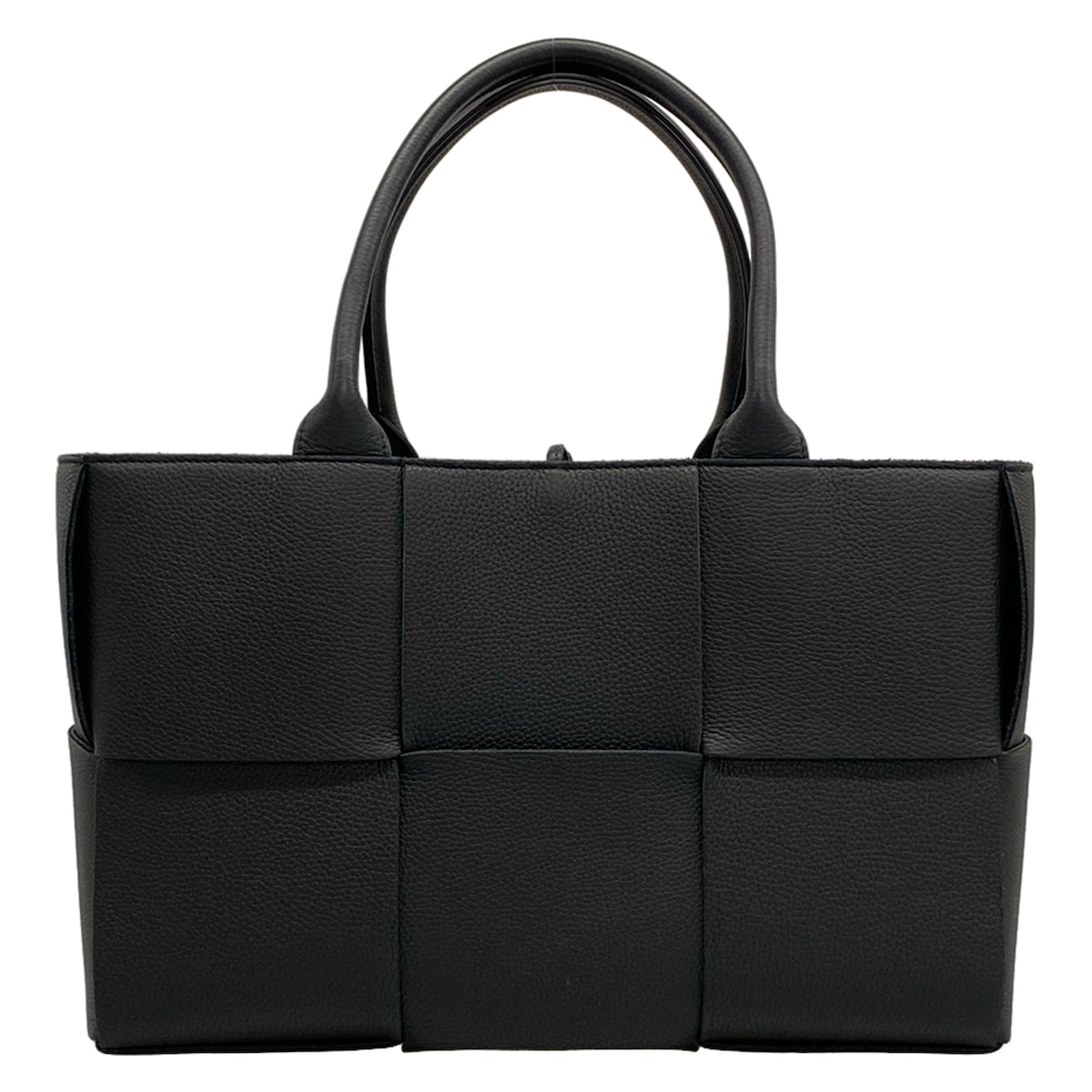 【新着】【中古】BOTTEGA VENETA(ボッテガヴェネタ) スモールザ・アルコトート トートバッグ 黒 なめし革