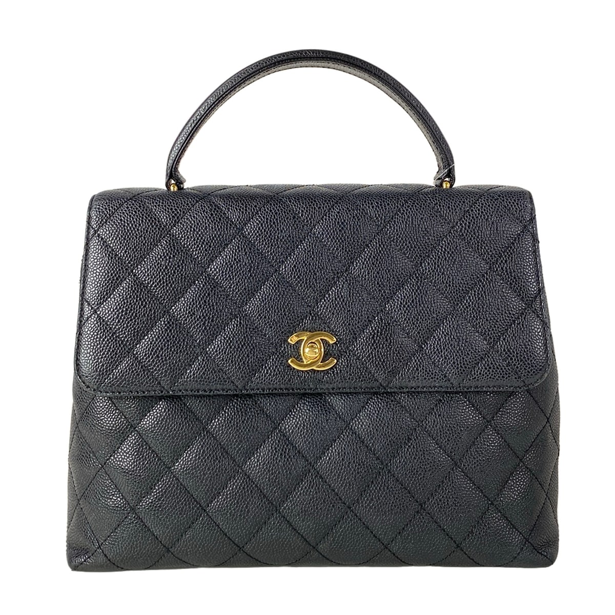 【中古】CHANEL(シャネル) 台形バッグ/マトラッセ ハンドバッグ ゴールド金具 黒|ブランディア 店