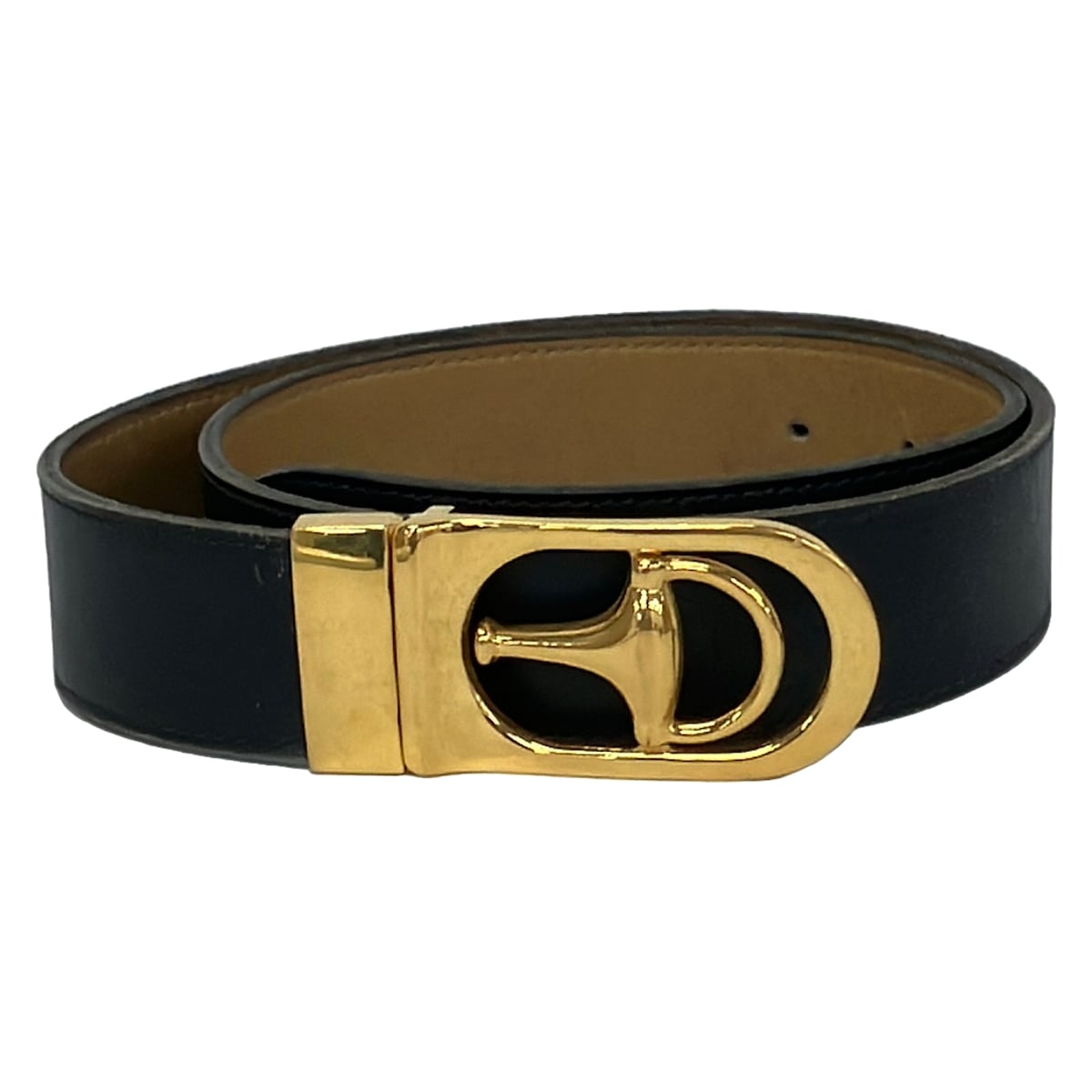 【新着】【中古】GUCCI(グッチ) 胴締め 導管ビット ゴールド×米国海軍 なめし革