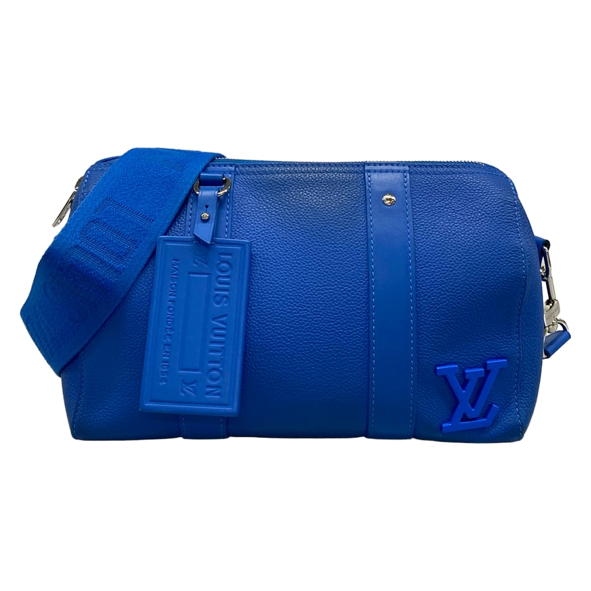 【中古】LOUIS VUITTON(ルイヴィトン) シティキーポル ショルダーバッグ ともし火青碧 なめし革、牛皮