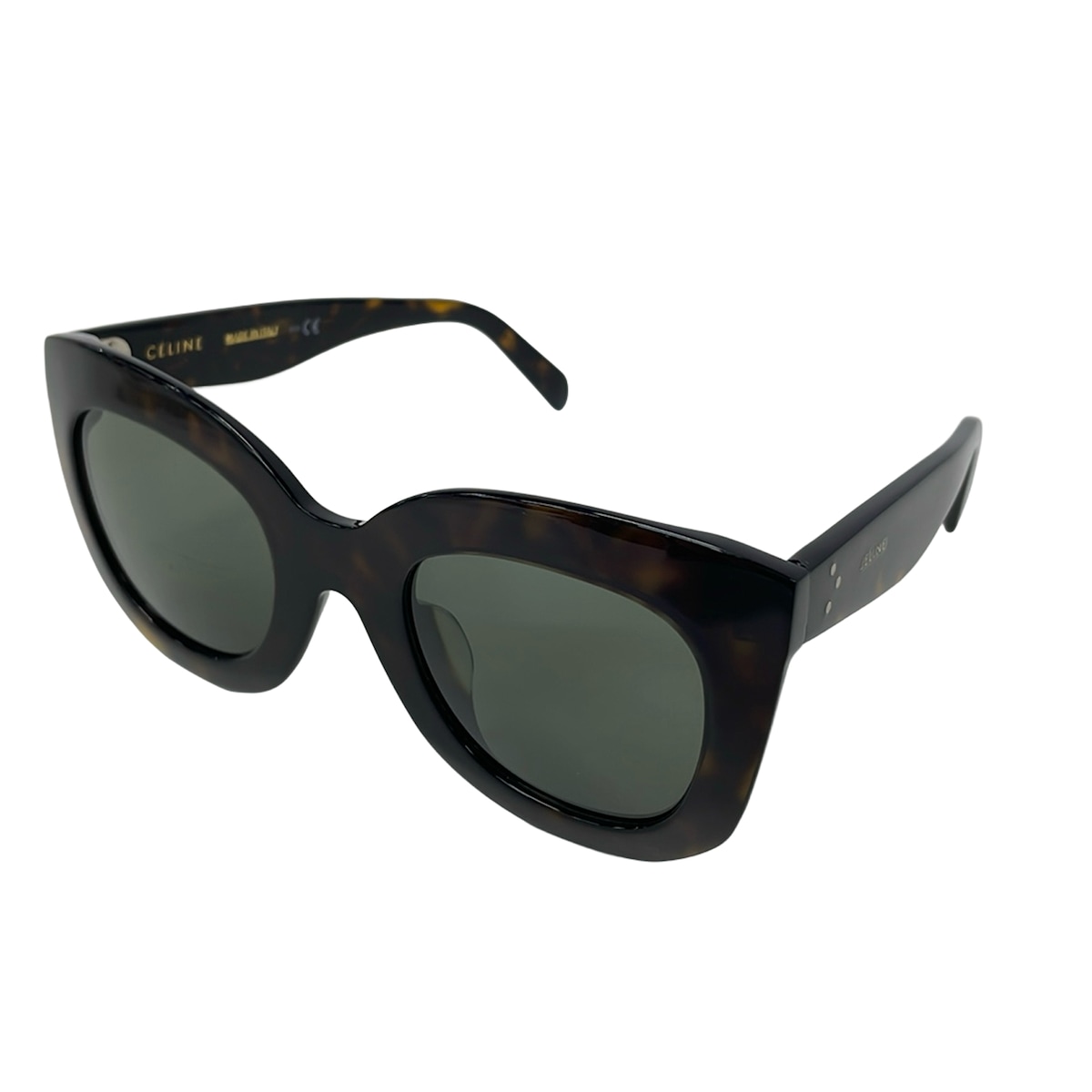 【中古】CELINE(セリーヌ) 黒眼鏡 うす暗い赤銅色×黒
