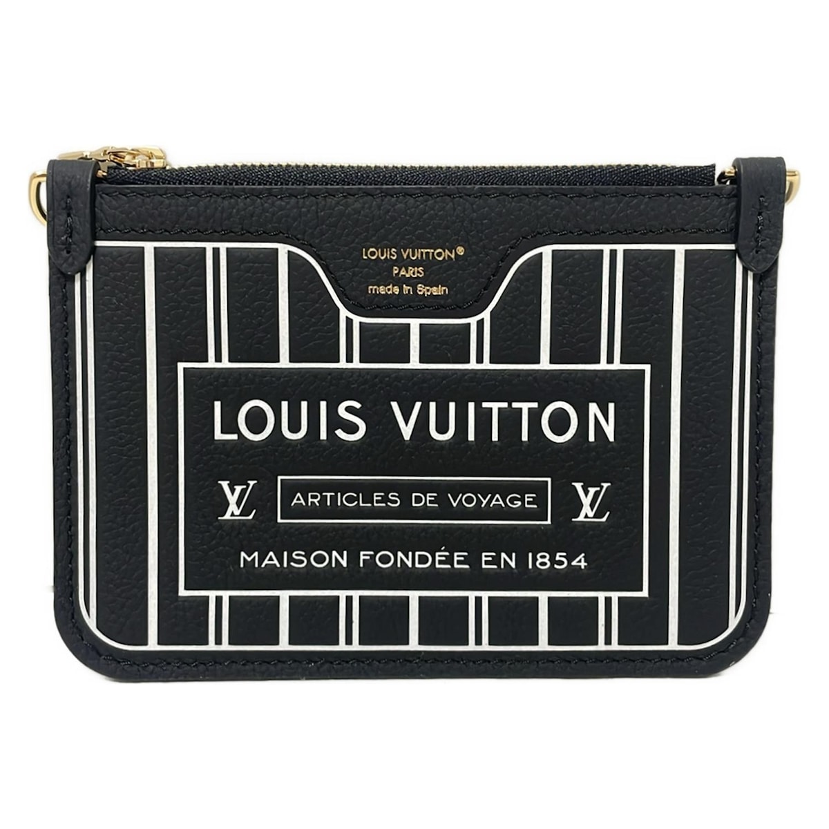 【新着】【中古】LOUIS VUITTON(ルイヴィトン) ポーチ ネヴァーフル･インサイドアウト BB(M28347)付属ポーチ 黒×白 レザー
