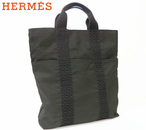 HERMES エルメス エールライン カバス キャンパス トートバッグ HERMES エルメス エールラインカバス トートバッグ キャンバス