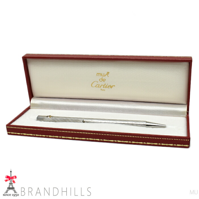 ヴィンテージ カルティエ　Cartier　トリニティ　ボールペン　シルバー　箱付 楽天市場】Cartier カルティエ トリニティ ボールペン シルバー 青