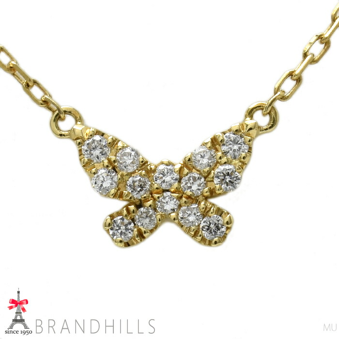 アーカーバタフライパヴェ k18 ダイヤモンドピアス 蝶パピヨン バタフライパヴェ ピアス | AHKAH / アーカー | 【公式