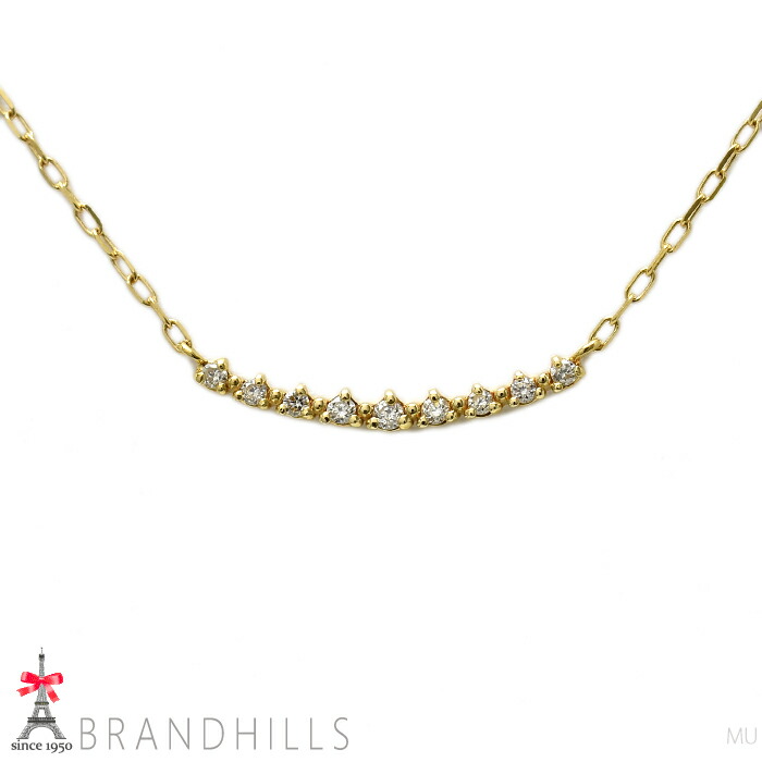 楽天市場】ageteアガット K18 YG ダイヤ0.05ct ホースシュー 馬蹄